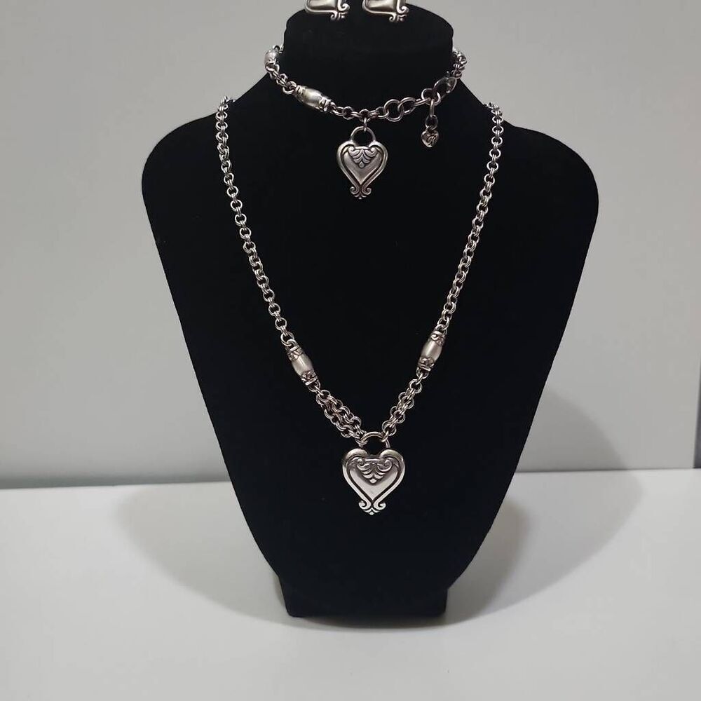 Brighton 'Blaire' heart pendant necklace, Bracelet and Earrings Set